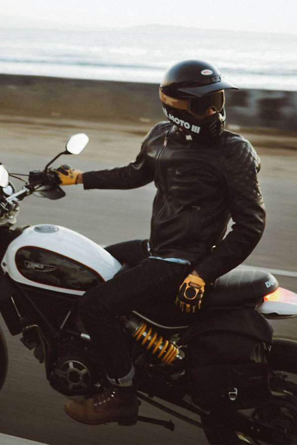 Blouson Homme Daytona TRUCKSTON COW VEG BLACK — vue 3