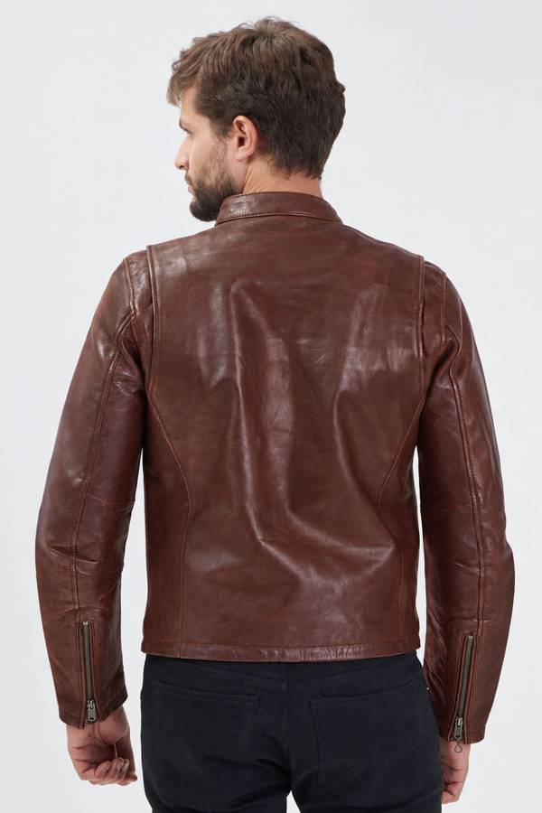 Herren Jacke Daytona IRON COW YEGER DARK COGNAC — Ansicht 2