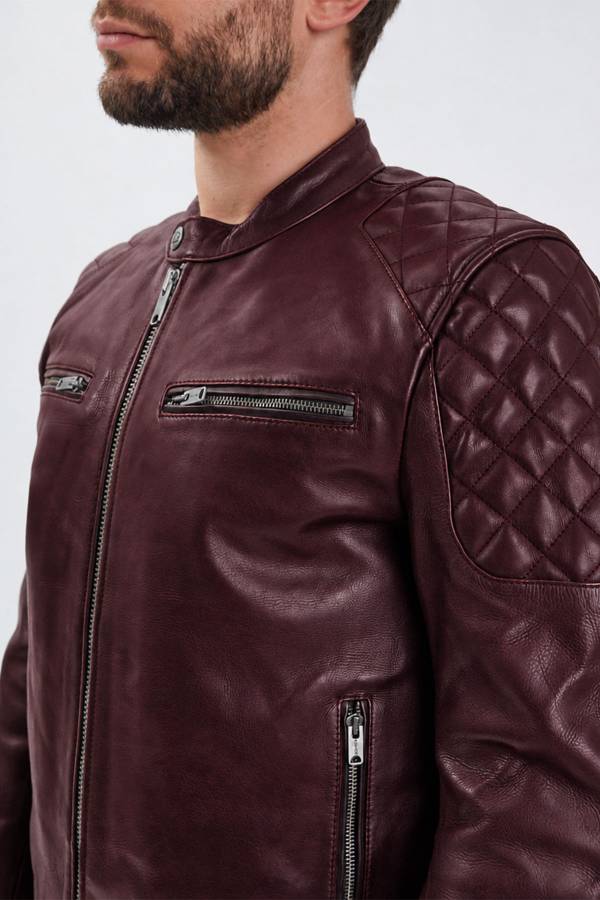Blouson Homme Daytona COBALT COW SEMI VEG BORDO — vue 2