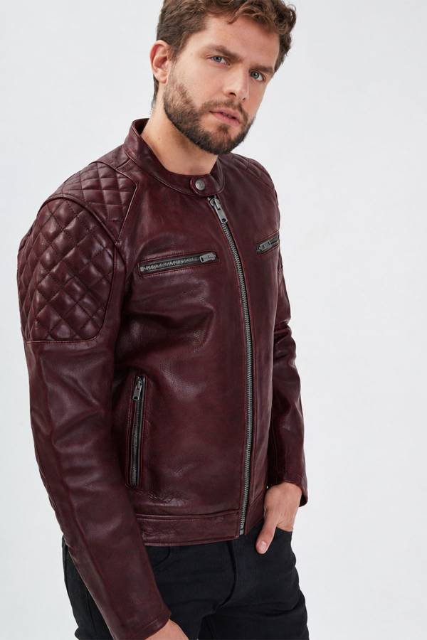Blouson Homme Daytona COBALT COW SEMI VEG BORDO — vue 5
