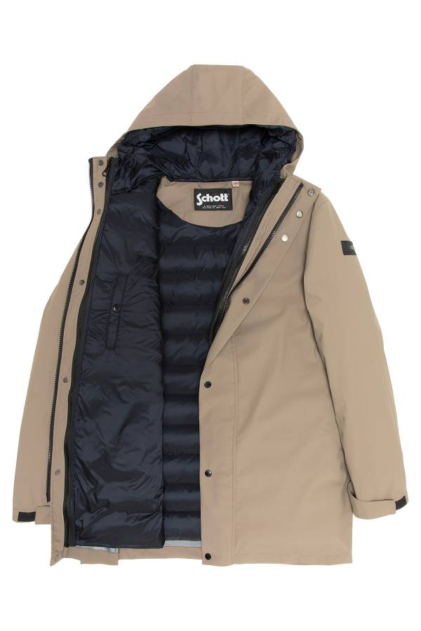 Herren Mantel Schott CANTON DARK BEIGE NAVY — Ansicht 8