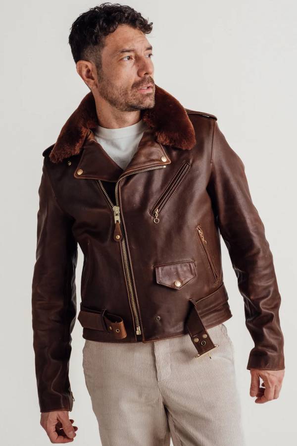  Homme Schott P656H BROWN — vue 1