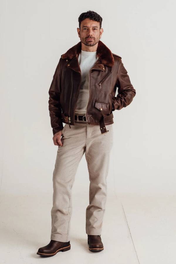  Homme Schott P656H BROWN — vue 4