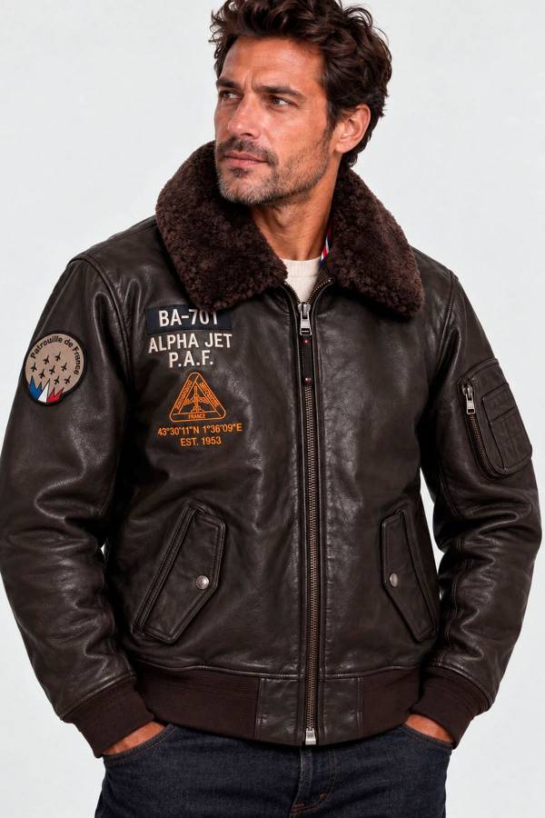  Homme Patrouille De France MA-1 ALPHA BROWN — vue 1