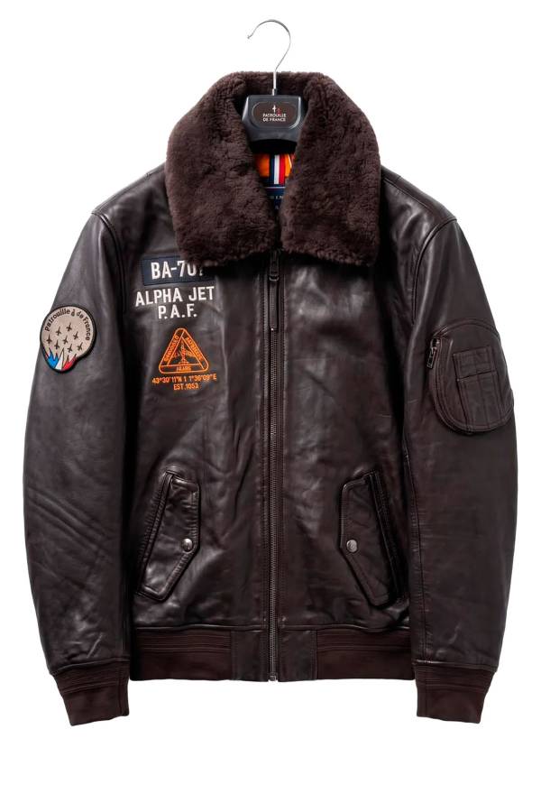  Homme Patrouille De France MA-1 ALPHA BROWN — vue 3