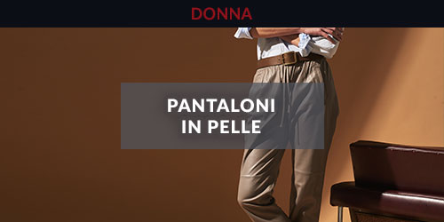 C 297 Pantaloni Pelle Donna